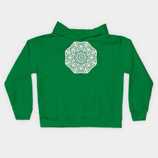 Chic White Mandala Pattern Design Kids Hoodie